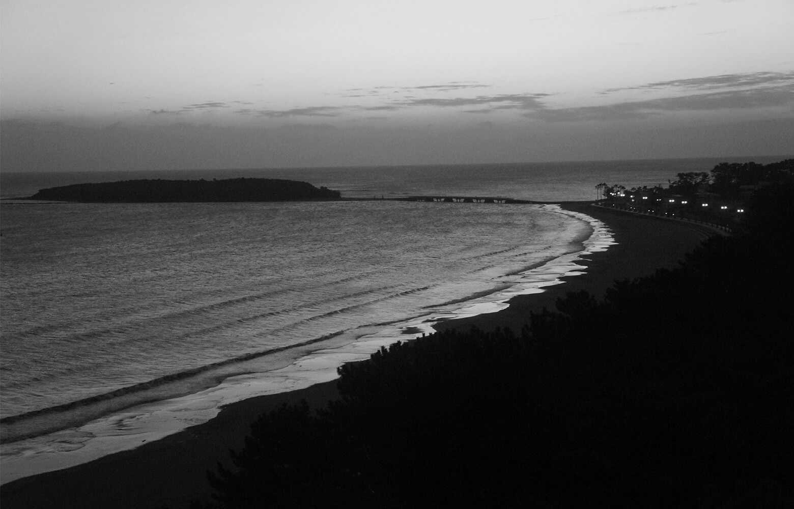 夕暮れ時の青島